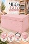 Pink Polka Dot Mega Size Supported Hard Cardboard Cover Box 70X40X30 cm