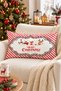 Christmas Themed Merry Christmas Patterned Velvet Throw Pillow Case 35X55 cm - Decorative Pillow Case - 2