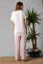 Effortt Pink Dressing Gown Maternity Pajama Set - 7
