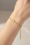 Steel Star Chain Bracelet with Zircon Stones