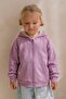 1-14 Years Purple Hooded Zippered Cardigan