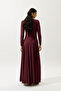 ASIA EVENING DRESS BURGUNDY - 5