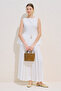 Linen Sleeveless Blouse with Tie-Up Detail Ecru - 2