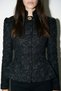 Black Button Detailed Waist-Cut Jacket - 2