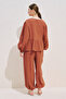 Lace-Detail Muslin Blouse Orange - 7
