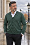 Men's 100% Cotton V-Neck Buttoned Cardigan-Sweater with Side Pockets, Knitwear, Casual, Stylish, Comfortable Fit