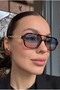 Swanky Lath Gold Blue Pink Leopard Rimmed Ultra Light Uv400 Filtered Unisex Sunglasses - 3