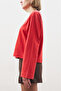 Boat Neck Long Sleeve T-Shirt Red - 3