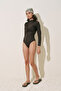 Surf Swimsuit with Knot Detail Brown - 3