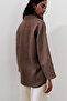 Linen Shirt with Wide Sleeves Dusty Brown - 6
