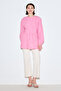 Beli Pile Detail Long Sleeve Bluz Pink - 4