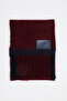 Striped Detailed Scarf Burgundy - 4
