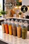 Food and Vegetables with Lid Pantry Storage Container 6 Pcs Set Luxury Stylish Box Dowry Set 4Lt Food Container