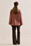 Poplin Wide Sleeves V-Neck Shirt Dried Rose - 4