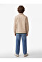 Cotton Pocket Detailed Classic Collar Long Sleeve Gabardine School Shirt School Jacket - 3