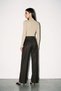 Bitter-Brown Loose-Fit Trousers with Pleated Detail on the Front - 4