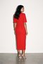 Red Long Pencil Skirt - 4