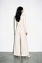 Cream Pleated Detailed Relaxed Cut Belted Trousers - 4