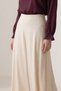 Cream Waist Detailed Comfortable Cut Skirt - 3