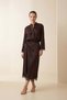 Elegant Skirt with Bitter-Brown Ruffles and Lace Detail