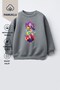 Girl's 3 Thread Fabric Cotton Printed Sweatshirt - 2