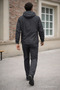 Men's Trend Smoked Zippered Raincoat - 7