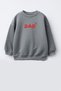 Unisex Kids Dad Printed 3 Thread Fabric Cotton Sweatshirt