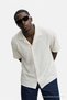Men's Summer Oversized White Linen Shirt - 2