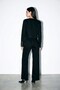Black Jacket with Pocket and Button Detailing & Loose-Fit Jean Pants Set - 4