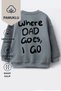 Unisex Kids' Cotton Crew Neck T-Shirt with Printed Back - 2