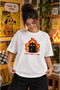 "Everything Is Fine" Ironical Cat Printed Unisex Oversize 24/1 100% Cotton T-Shirt