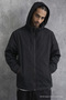 Men's Comfort Fit Lined Casual Black Raincoat & Windbreaker