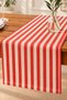 Red Striped Linen Runner 40 X 150 - 2
