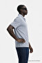 Men's Summer Loose Fit M.Gray Polo Collar T-Shirt - 4