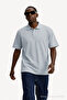 Men's Summer Loose Gray Polo Neck T-Shirt - 2