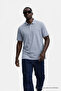 Men's Summer Loose Fit M.Gray Polo Collar T-Shirt - 2