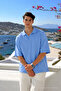 Men's Cotton Pack Short Sleeve A.Blue Polo Collar T-Shirt