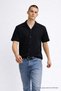Men's Patterned Stretchy Cotton Pack Black Loose Fit Shirts - 2