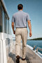 Men's Casual Comfortable M.Gray Polo Collar T-Shirt - 6