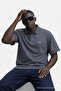 Men's Summer Loose Fit Smoked Polo Collar T-Shirt - 3