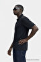 Men's Summer Loose Black Polo Neck T-Shirt - 4