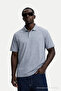 Men's Summer Loose Fit M.Gray Polo Collar T-Shirt