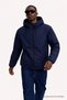 Men's Trend Zippered Navy Blue Raincoat & Windbreaker - 2