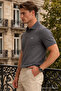 Men's Elite Comfort Smoked Polo Collar T-Shirt - 4