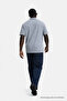 Men's Summer Loose Fit M.Gray Polo Collar T-Shirt - 6