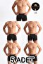 Men's Black 5-Pack Cotton Lycra Boxers - Flexible, Sweat-Absorbing Daily Underwear, Custom Made Sleep Band Gift