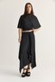 Women's Black Degaje Collar Blouse Asymmetrical Layered Skirt Set Dt261024 60286516 - 7