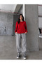 Two-Thread Raised Unisex Crew Neck Sweatshirt - Full Fit Sweatpants Set with Elastic Cuffs