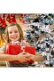Clear Glass Christmas Ornaments, Blue Glitter Pattern, 6cm Shatterproof Baubles, 24 Pack Tree Decorations - 5