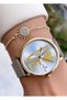 Brand Original - Yellow Silver Color- 2 Year Warranty Women Wrist Watch - Bracelet Gifted 010Dkl00-559 - 4
